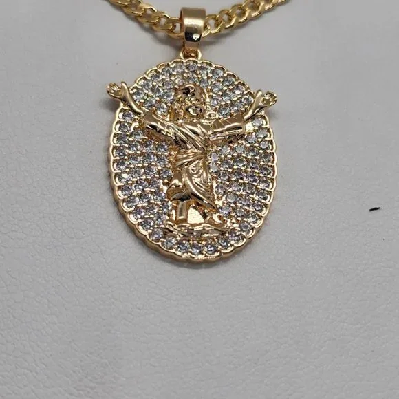 Last one Brand New   Brazilian 18k Gold Filled Baby Jesus Necklace - Picture 4 of 4